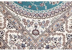 Tappeto Nain 6la Medaglione Floreale Azzurro Avorio 128x200 Cm