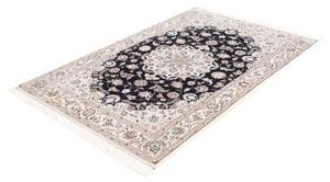 Tappeto Nain 6la Medaglione Floreale Blu Scuro Avorio 118x175 Cm