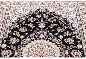 Tappeto Nain 6la Medaglione Floreale Blu Scuro Beige 102x164 Cm