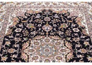 Tappeto Nain 6la Medaglione Floreale Blu Notte Avorio 118x162 Cm