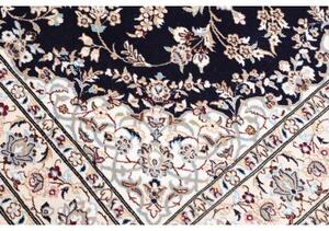 Tappeto Nain 6la Medaglione Floreale Blu Scuro Beige 102x164 Cm