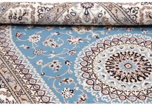 Tappeto Nain 6la Medaglione Floreale Azzurro Avorio 127x200 Cm