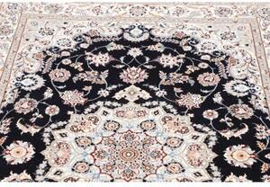 Tappeto Nain 6la Medaglione Floreale Blu Scuro Avorio 118x175 Cm