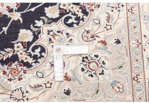 Tappeto Nain 6la Medaglione Floreale Blu Scuro Avorio 118x175 Cm