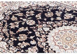Tappeto Nain 6la Medaglione Floreale Blu Scuro Beige 102x164 Cm