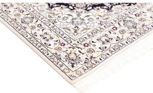 Tappeto Nain 6la Medaglione Floreale Blu Scuro Avorio 103x152 Cm