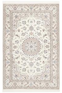Tappeto Nain 6la Medaglione Floreale Avorio Beige 123x188 Cm