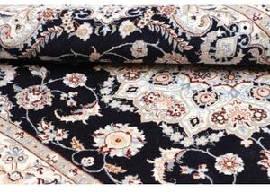 Tappeto Nain 6la Medaglione Floreale Blu Scuro Avorio 118x175 Cm