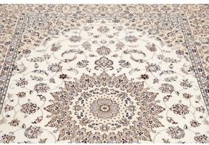 Tappeto Nain 6la Medaglione Floreale Avorio Blu 141x214 Cm