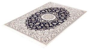 Tappeto Nain 6la Medaglione Floreale Blu Scuro Avorio 103x152 Cm