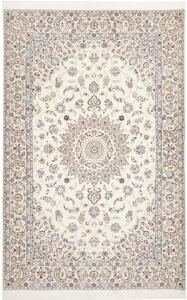 Tappeto Nain 6la Medaglione Floreale Avorio Blu 141x214 Cm