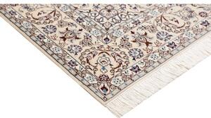 Tappeto Nain 6la Medaglione Floreale Avorio Blu 141x214 Cm