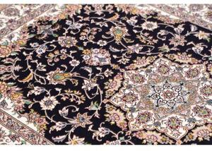Tappeto Nain 6la Medaglione Floreale Blu Notte Avorio 118x162 Cm