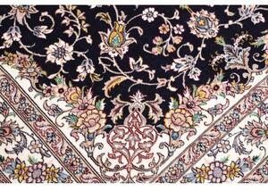 Tappeto Nain 6la Medaglione Floreale Blu Notte Avorio 118x162 Cm