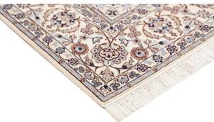 Tappeto Nain 6la Medaglione Floreale Crema Blu Scuro 160x202 Cm