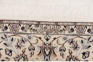 Tappeto Nain 6la Medaglione Floreale Avorio Blu Chiaro 160x231 Cm