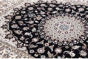 Tappeto Nain 6la Medaglione Floreale Blu Notte Avorio 159x205 Cm