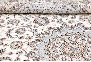 Tappeto Nain 6la Medaglione Floreale Avorio Blu Chiaro 160x246 Cm