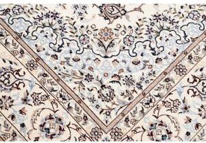 Tappeto Nain 6la Medaglione Floreale Avorio Azzurro 163x253 Cm