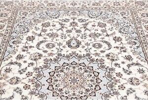 Tappeto Nain 6la Medaglione Floreale Avorio Blu Chiaro 160x231 Cm