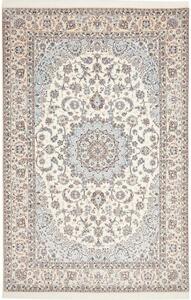 Tappeto Nain 6la Medaglione Floreale Avorio Blu Chiaro 160x246 Cm