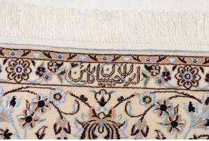 Tappeto Nain 6la Medaglione Floreale Rosso Scuro Avorio 163x245 Cm