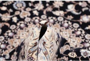 Tappeto Nain 6la Medaglione Floreale Crema Blu Scuro 160x202 Cm