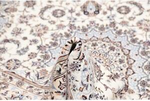 Tappeto Nain 6la Medaglione Floreale Avorio Azzurro 163x253 Cm