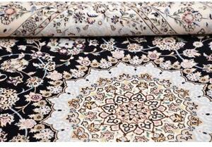 Tappeto Nain 6la Medaglione Floreale Blu Scuro Avorio 162x246 Cm