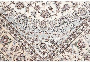 Tappeto Nain 6la Medaglione Floreale Avorio Blu Chiaro 160x246 Cm