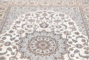 Tappeto Nain 6la Medaglione Floreale Avorio Blu Chiaro 160x246 Cm