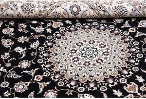 Tappeto Nain 6la Medaglione Floreale Blu Notte Avorio 159x205 Cm