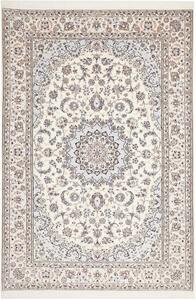 Tappeto Nain 6la Medaglione Floreale Avorio Blu Chiaro 160x231 Cm