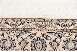 Tappeto Nain 6la Medaglione Floreale Turchese Avorio 168x244 Cm