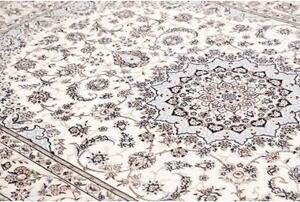Tappeto Nain 6la Medaglione Floreale Avorio Blu Chiaro 160x231 Cm