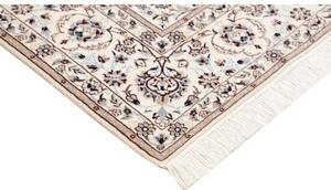 Tappeto Nain 6la Medaglione Floreale Avorio Azzurro 163x253 Cm