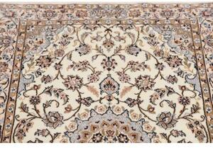 Tappeto Nain 6la Medaglione Floreale Avorio Blu Chiaro Corsia 85x405 Cm