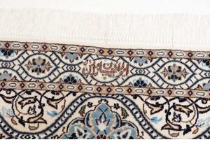Tappeto Nain 6la Stilizzato Blu Scuro Avorio Quadrato 207x205 Cm