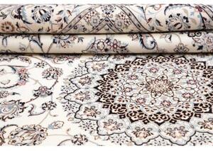 Tappeto Nain 6la Medaglione Floreale Avorio Blu 214x315 Cm