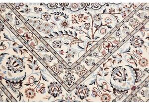 Tappeto Nain 6la Medaglione Floreale Avorio Blu 214x315 Cm