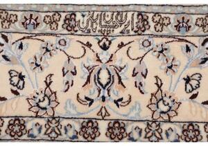 Tappeto Nain 6la Medaglione Floreale Avorio Azzurro Quadrato 151x154 Cm