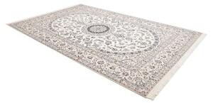 Tappeto Nain 6la Medaglione Floreale Avorio Blu Scuro 209x316 Cm