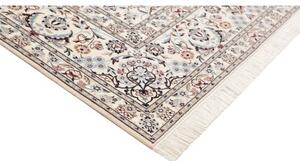 Tappeto Nain 6la Medaglione Floreale Avorio Blu 214x315 Cm