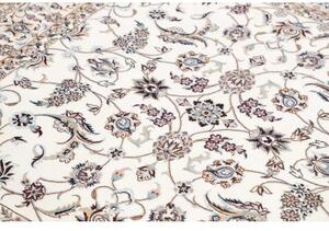Tappeto Nain 6la Floreale Avorio Blu Quadrato 156x161 Cm