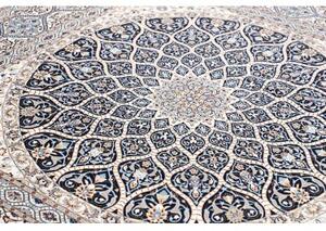 Tappeto Nain 6la Stilizzato Blu Scuro Avorio Quadrato 207x205 Cm