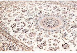 Tappeto Nain 6la Medaglione Floreale Avorio Blu Scuro 204x298 Cm
