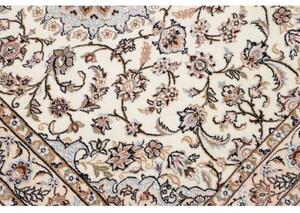 Tappeto Nain 6la Medaglione Floreale Avorio Blu Chiaro Corsia 85x405 Cm