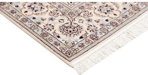 Tappeto Nain 6la Medaglione Floreale Avorio Azzurro Quadrato 151x154 Cm