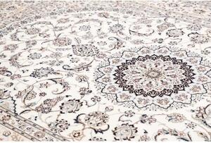 Tappeto Nain 6la Medaglione Floreale Avorio Blu Scuro 209x316 Cm