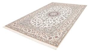 Tappeto Nain 6la Medaglione Floreale Avorio Blu 207x314 Cm